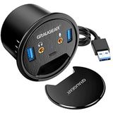 GRAUGEAR G-THUB-AU-60 interface hub USB 3.2 Gen 1 (3.1 Gen 1) Type-A Zwart