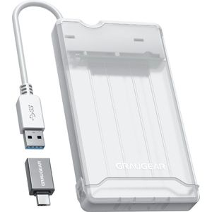 GRAUGEAR G-2503-AC Externe Behuizing - USB-C Adapter - USB 3.0 UASP - Incl. Geïntegreerde Kabel