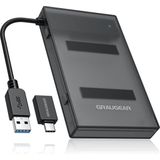 Graugear - USB-A/C 3.1 Adapterkabel - Accessoires voor Harde Schijven - Zwart - Kunststof