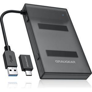 Graugear - USB-A/C 3.1 Adapterkabel - Accessoires voor Harde Schijven - Zwart - Kunststof