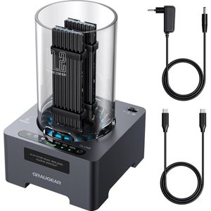 Graugear - G-M2DK-CL - Accessoires voor Harde Schijven - Zwart - Kunststof, Aluminium - Tot 20 Gbit/s