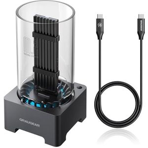 Graugear - Docking Station - Accessoire - Zwart - USB 4.0 voor M.2 PCIe Gen4x4 NVMe SSD