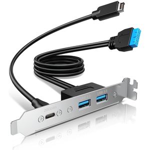 Graugear - G-AD-ETC2A-20G - Multi PCI Paneel - 1x USB-C, 2x USB-A