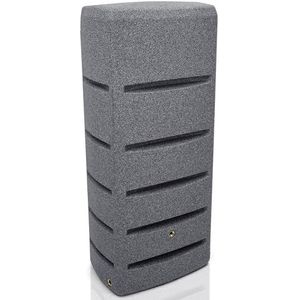 YourCasa EcoTower Regenton, 260 liter, vierkant en smal, met metalen schroefdraad, vorstbestendig, van kunststof, regenwaterton, watertank, waterreservoir, waterton