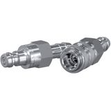 Stein - Steinconnector - Brandstofslang Koppeling - Vernikkeld Messing - Inclusief Slangklemmen