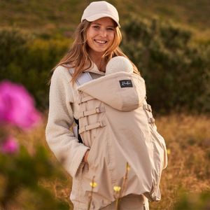 ROOKIE Baby Draagzak cover winter - Beschermt tegen kou en regen - Babydrager hoes vanaf geboorte - Beige