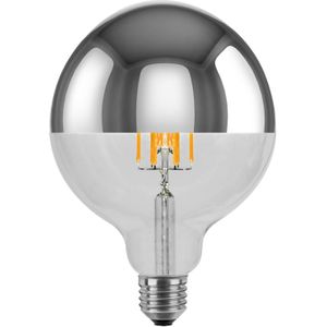 Segula LED lamp E27 | Globe G125 |  Filament | Kopspiegel | Zilver | 2700K | Dimbaar | 6.5W (45W)
