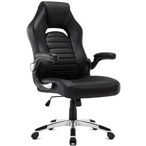 IntimaTe WM Heart Gamingstoel, bureaustoel, gaming stoel Pro hoge rugleuning, kunstleer, ergonomisch design, verstelbare armleuning, draaistoel (zwart)