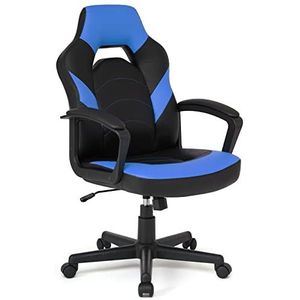 IntimaTe WM Heart Gamingstoel, ergonomische gamingstoel, racing-bureaustoel thuis, computerstoel, gamingstoel voor volwassenen, kunstleer, blauw, 48 x 50 x 115 cm
