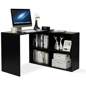 Mondeer Computertafel, houtmateriaal, zwart, 10610674.5