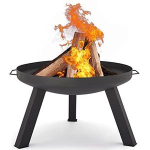 Mondeer Vuurplaats, Outdoor Ice Pit voor Tuin, 3-in-1 Vuurschaal Houtkachel, Houtkachel, Draagbare 65 cm Diameter Patio Buitenverwarmers voor BBQ Party Camping Picknick