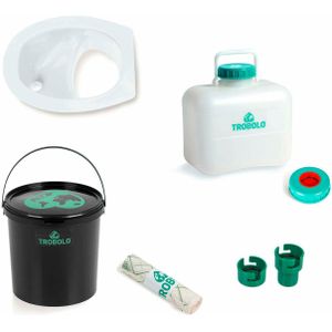 TROBOLO do it yourself voor selfmade bouw van het scheidingstoilet 11 liter wit - 4-delige set