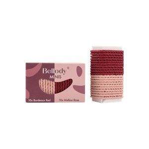 Bellody® Minis 20 stuks mini-haarelastiekjes voor gevlochten haar en kleine vlechten, roze/rood