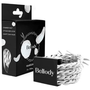 Bellody® Sundance Edition Haarelastiekjes, set van 4, stijlvol, duurzaam, Canyon wit