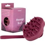 Bellody® Originele hoofdhuidmassageborstel voor massage en stimulatie van de haargroei (1 stuk bordeauxrood) - Hair & Scalp Massager voor droog en vochtig haar