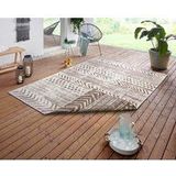 NORTHRUGS Teppich »BIRI Wendeteppich«, rechteckig, 5 mm Höhe, In-& Outdoor, Wetterfest, Balkon, Läufer, Wohnzimmer, Wasserfest, Boho