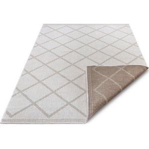 NORTHRUGS In- en outdoor tapijt Corsica 120x170cm - omkeerbaar tapijt weerbestendig modern geometrisch patroon tapijt voor balkon terras tuin serre woonkamer tapijt waterdicht in linnen