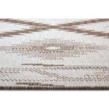 NORTHRUGS Malibu Indoor en outdoor tapijt 80x250cm - omkeerbaar tapijt weerbestendig modern geometrisch patroon loper voor balkon terras tuin serre woonkamer tapijt waterdicht in linnen