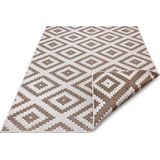 NORTHRUGS Teppich Malta Wendeteppich, rechteckig, Höhe: 5 mm, In-& Outdoor, Wetterfest, Balkon, Terrasse, Raute, Läufer, Wohnzimmer