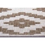 NORTHRUGS Malta Tapijt voor binnen en buiten, 80 x 150 cm, omkeerbaar tapijt, weerbestendig, modern geometrisch patroon voor balkon, terras, tuin, veranda, waterdicht linnen