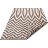 NORTHRUGS Palma, binnen- en buitentapijt, 80 x 150 cm, omkeerbaar tapijt, weerbestendig, modern design, zigzagpatroon, tapijt voor balkon, terras, tuin, serre, woonkamertapijt, waterdicht in linnen