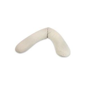 Theraline Voedingskussen / Zwangerschapskussen – Original Musselin – Sandy Beige – 190 cm – Zachte Mousseline Katoen & Microparelvulling