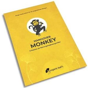 Hangover Monkey (6 patches) | 100% biologische ingrediënten | Party patches | Vitamine B12 & B complex | Vitamine A | Fit de volgende ochtend