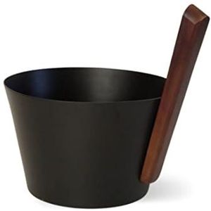 Design sauna-emmer saunakanaal aluminium (zwart)
