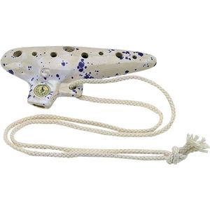 Gewa 700494 Ocarina Concert C-tuning 18,5 cm, wit-blauw