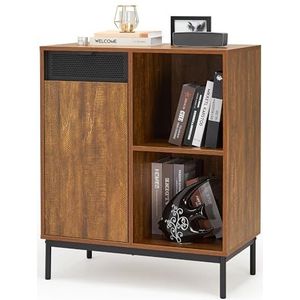 Mondeer Kommode Sideboard, mit ausgeschnittenen Metalltüren und verstellbaren Einlegeböden