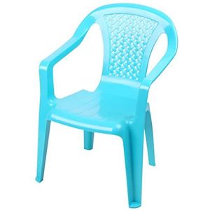 Kindertuinstoel van kunststof, blauw, robuuste stapelstoel voor peuters, monoblock-stoel, kinderstoel, speelstoel, zitmeubel, stapelbaar voor buiten