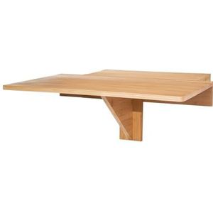 Spetebo Houten wandtafel, inklapbaar, 60 x 40 cm, klaptafel, ruimtebesparend, voor wandmontage, keukentafel, eettafel, bistrotafel, buffettafel, hangtafel, computertafel, zwevend