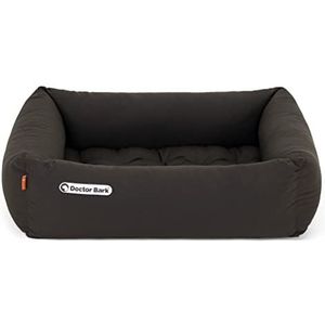 Doctor Bark Hondenbed, orthopedisch, wasbaar tot 95 °C, geurvrij en hygiënisch, behaaglijke hondenmand, voor kleine honden met hondenmatras, S, 70 x 60 cm, bruin