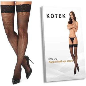 Kotek - H004 - Hold-up Netkousen - Zwart - Sensuele Elegant