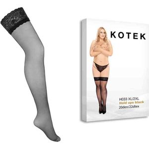 Kotek - H033 - Hold-up Kousen - Zwart - 20DEN