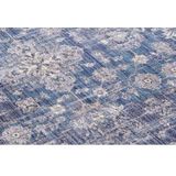 Nouristan Alexandria Oosters tapijt voor binnen en buiten, plat weefsel in Oosters patroon, vintage, wasbaar, weerbestendig en uv-bestendig, voor balkon, terras, tuin, woonkamer, blauw, 80 x 120 cm