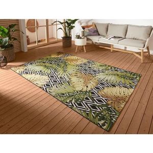 HANSE Home Outdoorkleed Diamonds and Leaves In-& outdoor, tapijt, weerbestendig, balkon, tuin, woonkamer, floraal