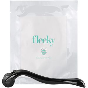 fleeky Hyaluron Sheet Mask + Roller Gezichtsverzorgingsset, 1 st