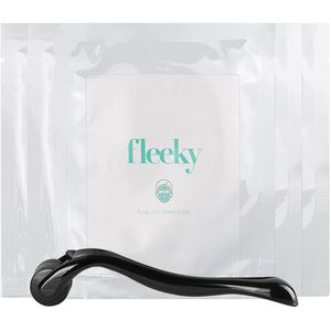 fleeky Hyaluron Sheet Mask + Roller Gezichtsverzorgingsset, 5 st
