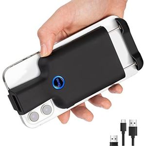 Tera Barcode-scanner, draagbare achterclip, draadloos, met Bluetooth 1D 2D QR barcode-lezer met beeldscan voor smartphone, compatibel met Android en iOS, model 0012