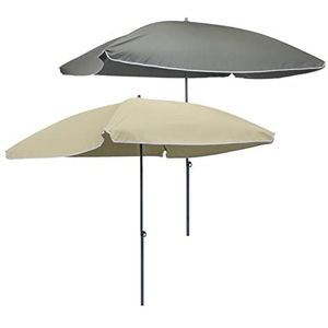Meinposten Parasol balkonscherm rechthoekige parasol 200x150 cm beige grijs knikbaar UV50+, beige