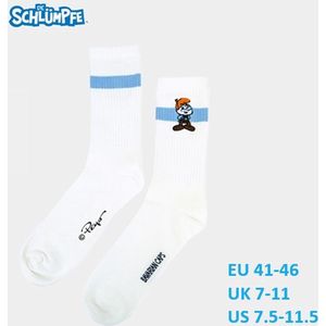 Grote smurf in beiern kostuum - Heren sokken van de smurfen - Volwassenen - Bavarian Caps - Maat 41-46 - 1 paar