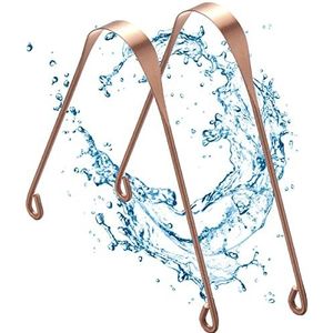 Ayurveda tongreiniger van 100% koper, tongschraper uit India, 2 stuks