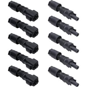 Phoenix Contact Sunclix solar connector 5 paar I PV-C3M-S 2,5 4 6 stekker I PV-C3F-S 2,5 4 6 bus I zwart I Sunclix connector I voor zonne-energiesystemen
