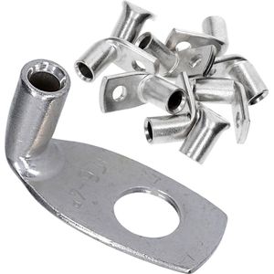 10 stuks Kalitec KA08-L6 standaard buiskabelschoenen haaks 4mm² M6 I zonder kijkgat I 90° I Made in Germany