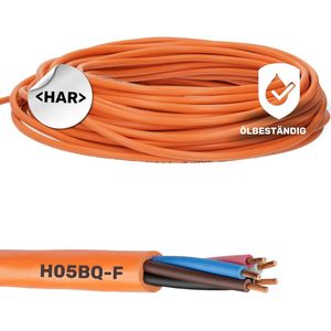 10 meter Lapp 0013600 ÖLFLEX 550 P/H05BQ-F 2x0,75 mm² aansluitkabel zonder aardleiding I voor bouwmachines, handbediende elektrische apparaten en landbouwtechniek I PUR aansluitkabel 2X0,75 mm2 oranje