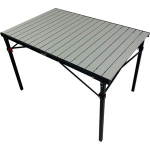 Skandika Maikku aluminium klaptafel – Campingtafel – Vouwtafel - Inklapbare aluminium campingtafel voor 6 personen, 80 kg draagvermogen, 107 x 70 x 70 cm, waterdicht, inklapbaar, licht, oprolbaar tafelblad - Voor camping, tuin, vissen - zwart