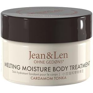 Jean & Len Melting Moisture Body Treatment Kardemom & Tonka, voor een geurig verzorgingsresultaat, voor de normale huid, pot van hoge kwaliteit, voedende body butter, 50 ml