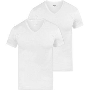 SNOCKS - Onderhemd - Wit - 2 Pack - V-hals - Effen