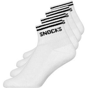 SNOCKS - Retro Enkelhoge Sneaker Sokken - 4 Paar - Dames & Heren